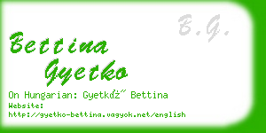 bettina gyetko business card